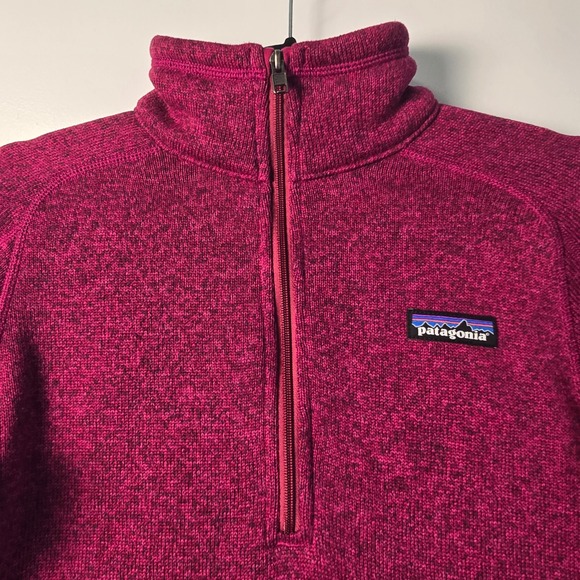 Patagonia Better Sweater 1/4 Zip Pullover Fleece Magenta Pink Heather Womens - Picture 3 of 16